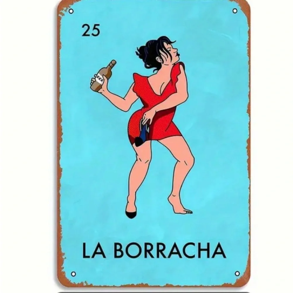 La borracha The Drunk Loteria Card Mexican Bingo Lottery Decorations Mex
